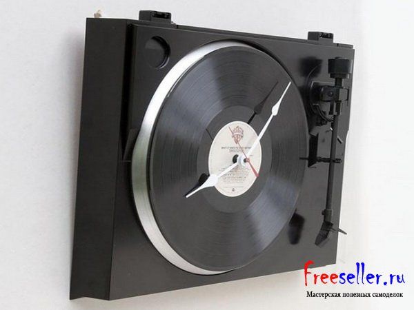 Настенные часы из проигрывателя своими руками