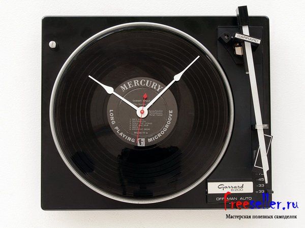 Настенные часы из проигрывателя своими руками