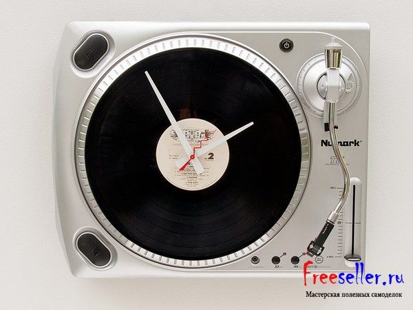 Настенные часы из проигрывателя своими руками