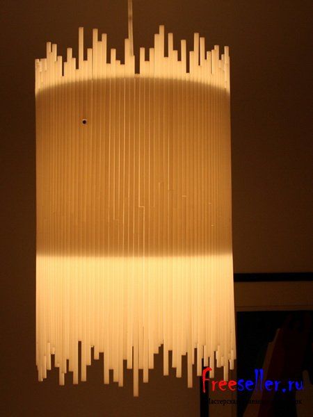 Самоделки. Светильники из пластиковых трубок соломинок.