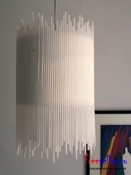 Самоделки. Светильники из пластиковых трубок соломинок.