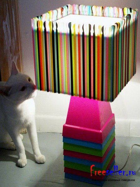 Самоделки. Светильники из пластиковых трубок соломинок.