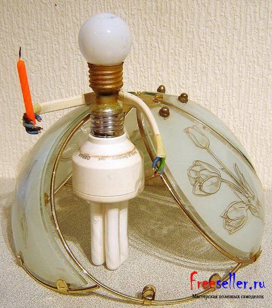 Самоделки из перегоревших лампочек.