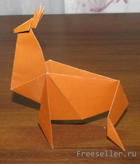 Как сделать оленя оригами