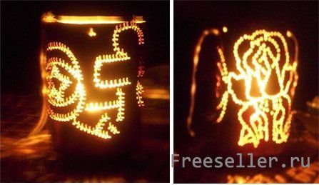 Самоделки из алюминиевых банок. Светильник из банки от кока-колы