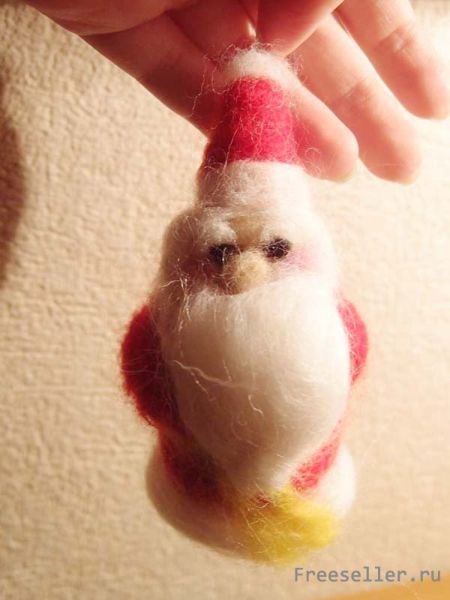 Самодельные новогодние игрушки из шерсти