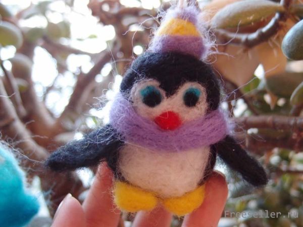 Самодельные новогодние игрушки из шерсти