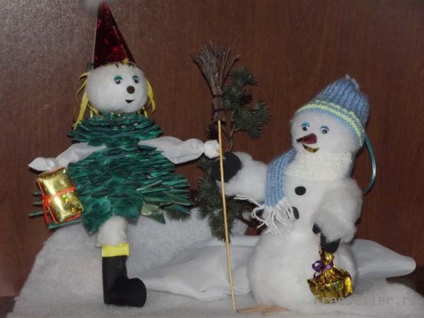 Новогодние поделки из синтепона