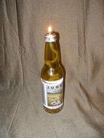 Как сделать свечу из бутылки