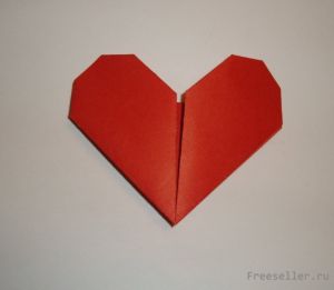 Валентинка - Сердце в технике Оригами