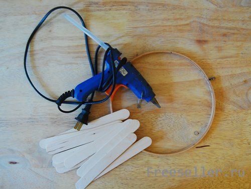 Люстра из палочек эскимо - материалы для изготовления