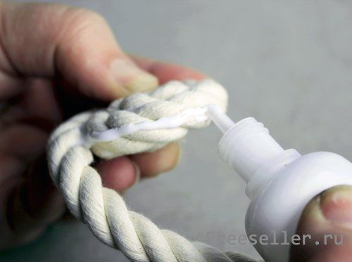 Карандашница из каната своими руками