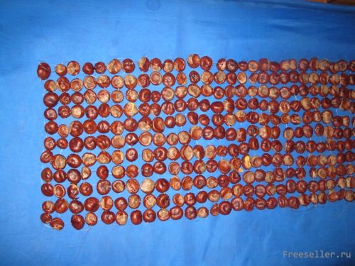 Массажный коврик для ног из каштанов своими руками