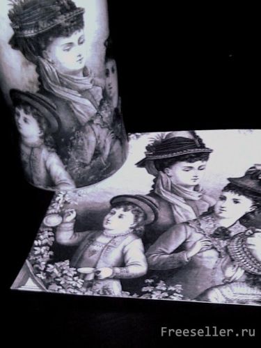 Декупаж свечи с помощью обычной ложки.