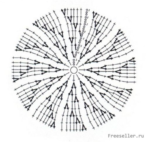 Схема для вязания кармана для расчесок