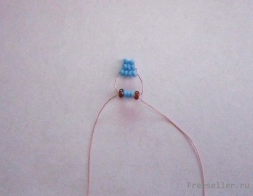 Плетение подвески - Ящерица из бисера