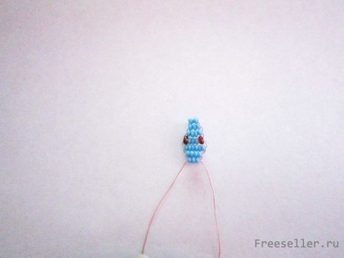 Плетение подвески - Ящерица из бисера