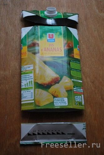 Делаем самодельный кошелек из пакета от сока