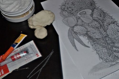 Материалы для изготовления игрушки Тедди