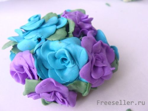 Делаем цветочную композицию из полимерной глины