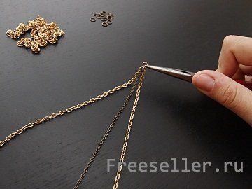 Делаем цепь для волос своими руками