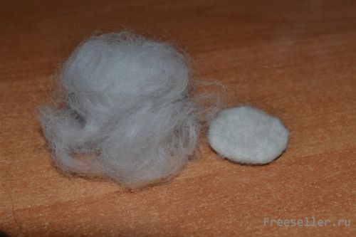 Делаем сережки Пингвины из шерсти