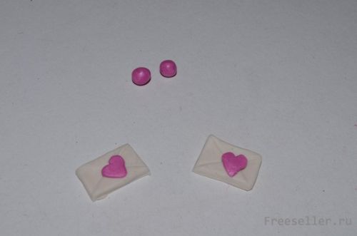 Серьги Конверты из полимерной глины своими руками