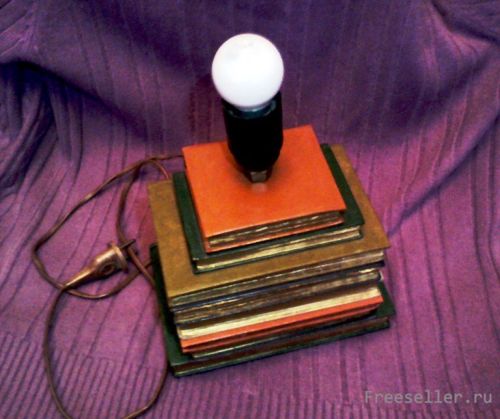 Изготовление светильника из книг