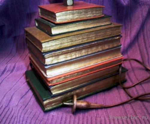 Изготовление светильника из книг