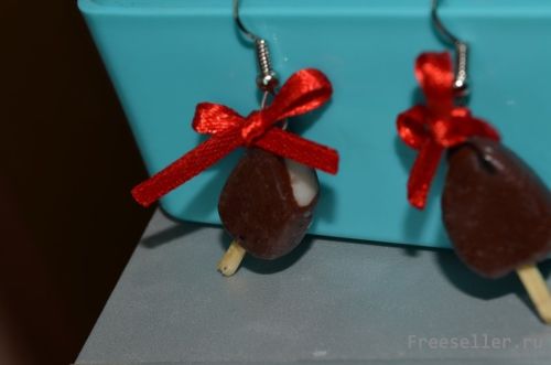 Серьги Эскимо из полимерной глины своими руками