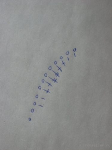 Вязанная заколка Цветок - схема