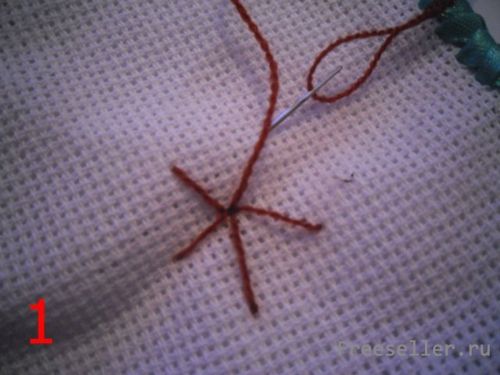 Вышивание роз из ленточек