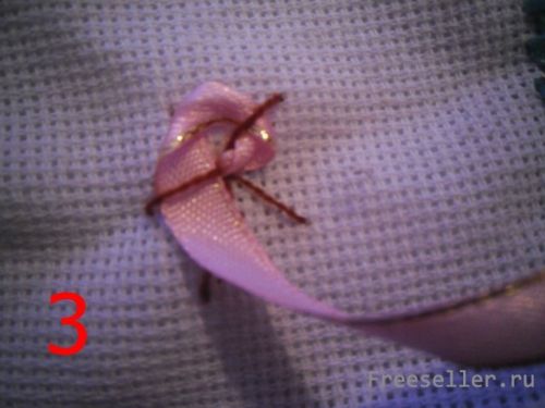 Вышивание роз из ленточек