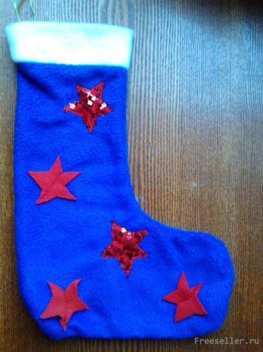 Рождественские сапожки из флиса своими руками