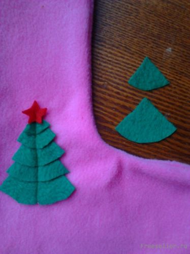 Делаем рождественские сапожки из флиса