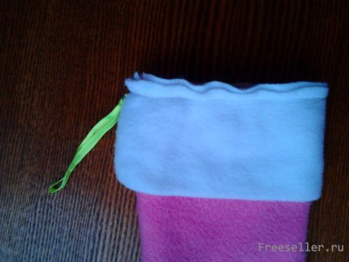 Делаем рождественские сапожки из флиса