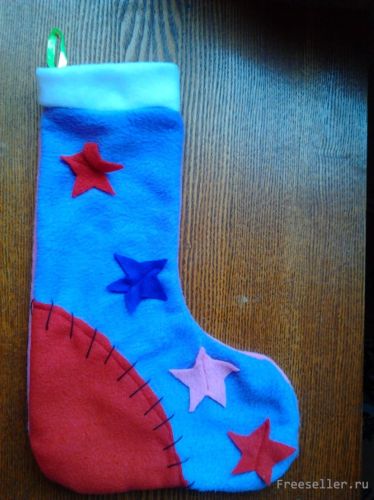 Рождественские сапожки из флиса своими руками