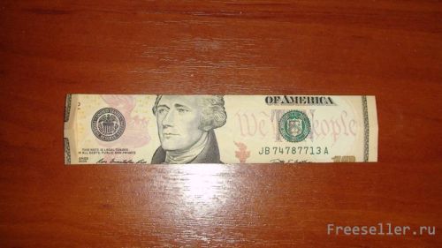 Делаем рубашку в технике оригами из доллара