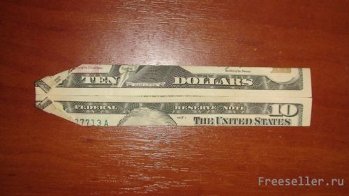 Делаем рубашку в технике оригами из доллара