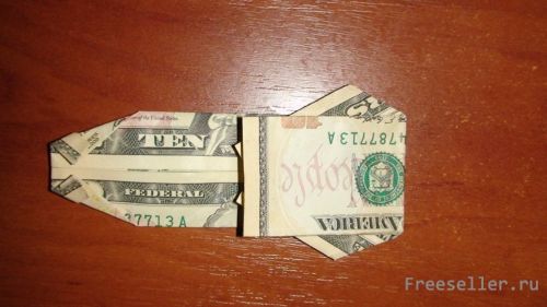 Делаем рубашку в технике оригами из доллара