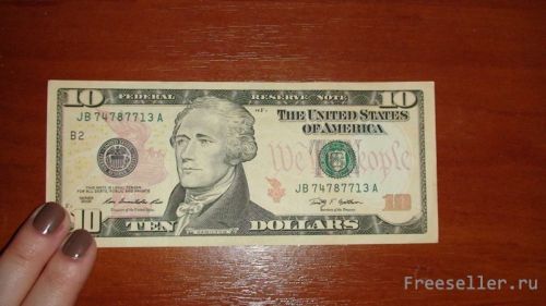 Купюра 10 американских долларов