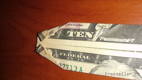 Делаем рубашку в технике оригами из доллара