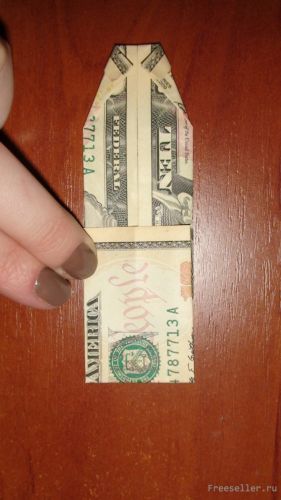 Делаем рубашку в технике оригами из доллара