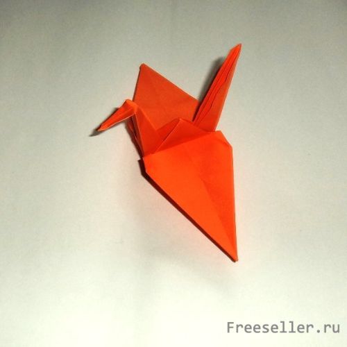 Делаем японского журавлика в оригами