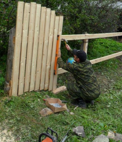 Деревянный забор своими руками.