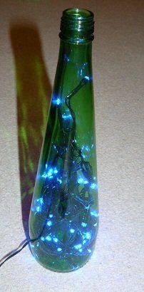 Декоративный светильник из стеклянной бутылки своими руками