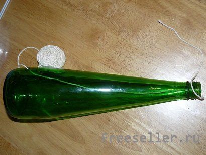 Изготовление декоративного светильника из стеклянной бутылки