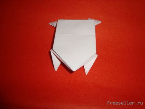 Прыгающая лягушка из бумаги своими руками