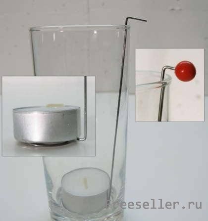 Изготовление светильника из бокалов