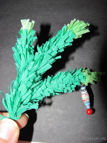 Изготовление открытки с веткой елочки своими руками